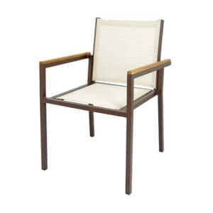 Cadeira Lírio, estrutura de alumínio e acabamento em Tela Sling. Foto Diagonal